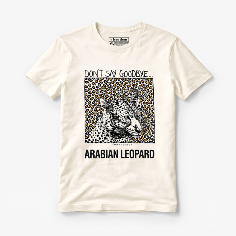 Arabian Leopard Critically Endangered T-shirt Less Than